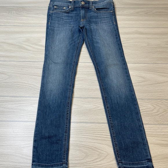 Rag & Bone Ankle Skinny Medium Wash Raw Hem Jeans Women’s size 27 - Picture 2 of 14